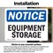 Signmission Equipment Storage, 10 in W x Rectangle, Vinyl Decal OS-2PACK-NS-D-710-L-12130 - alternate 3